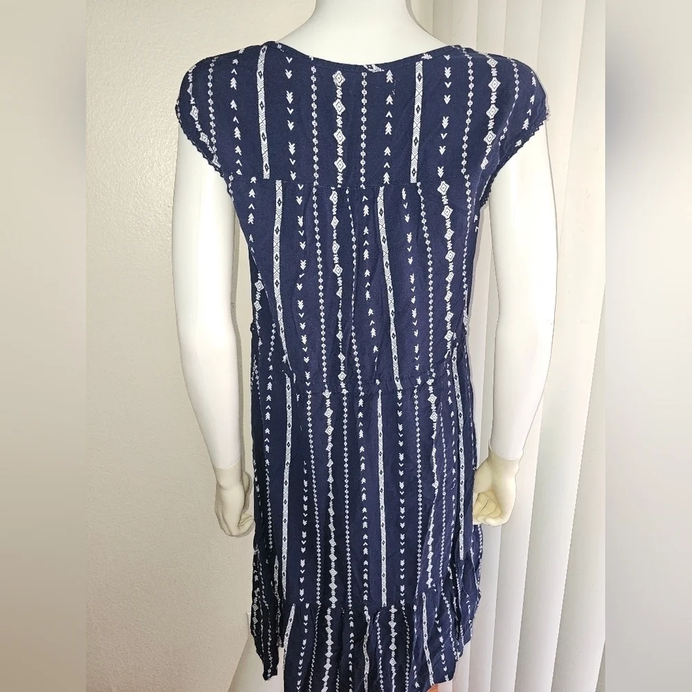 Tribal Print Drawstring Dress - Picture 3 of 12